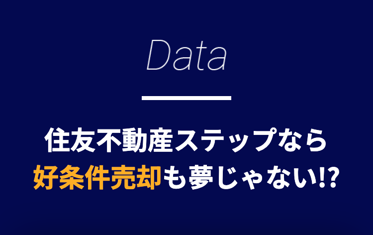 Data
住友不動産ステップなら
好条件売却も夢じゃない!?